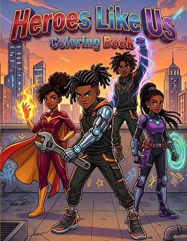 Heroes Like Us: Superhero Coloring Book for Black Kids: Mighty Black Superheroes Coloring Book for Your Young Black Hero