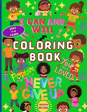 BLACK KIDS COLORING BOOK FOR KIDS AGES 4-8: Empower Young Artists: Black Kids Coloring Fun. 60 Adorable Black Kids,
